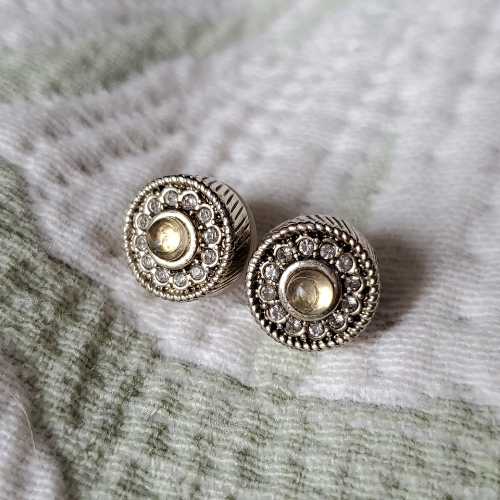 Silver and Gold Earrings - Picture 2 of 8